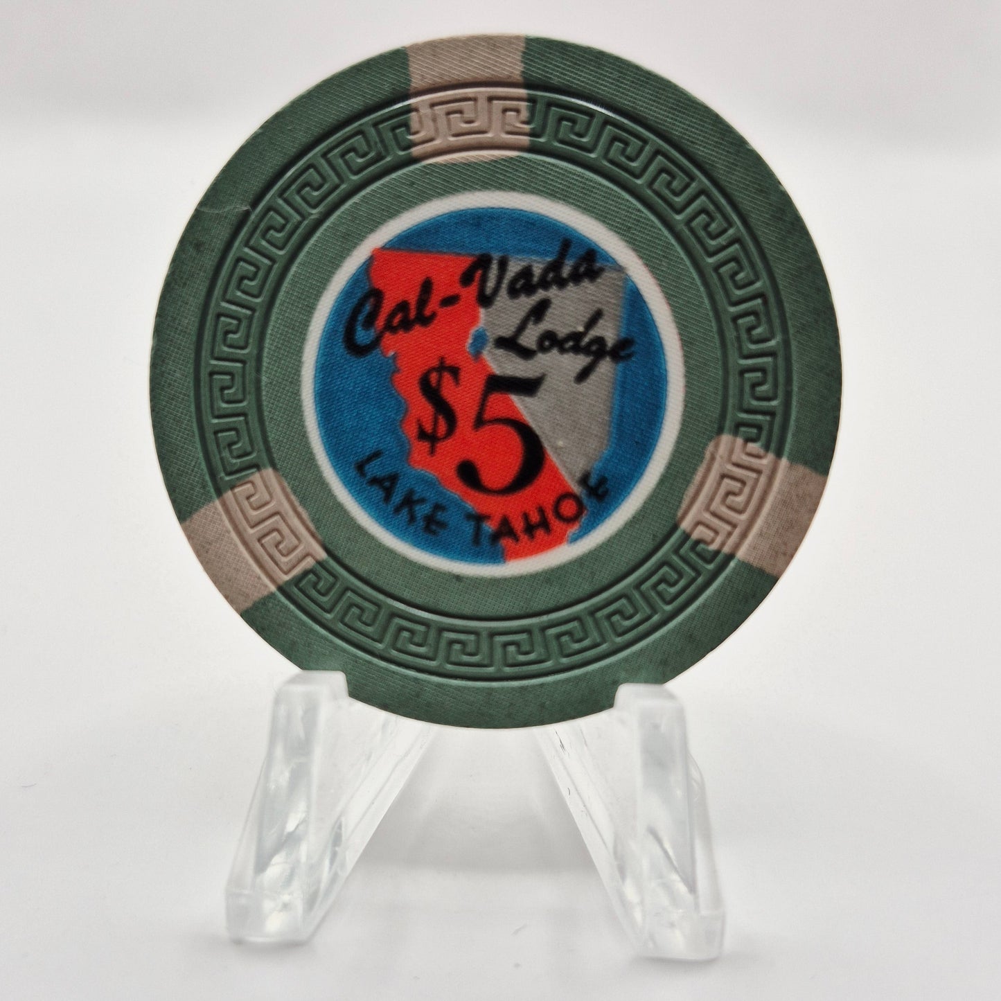 Cal-Vada Lodge Lake Tahoe Nevada 1948 $5 Casino Chip N7043