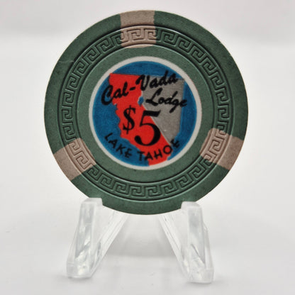 Cal-Vada Lodge Lake Tahoe Nevada 1948 $5 Casino Chip N7043