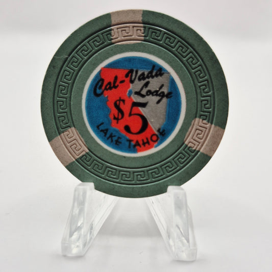 Cal-Vada Lodge Lake Tahoe Nevada 1948 $5 Casino Chip N7043
