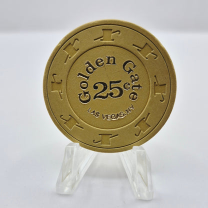 Golden Gate Las Vegas Nevada 1970s $0.25 Casino Chip N1711