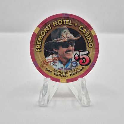 Fremont Hotel Casino Las Vegas Nevada 1999 $5 'Richard Petty' Casino Chip V2559