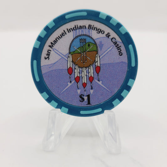 San Manuel Indian Bingo &Casino Highland California $1 Chip