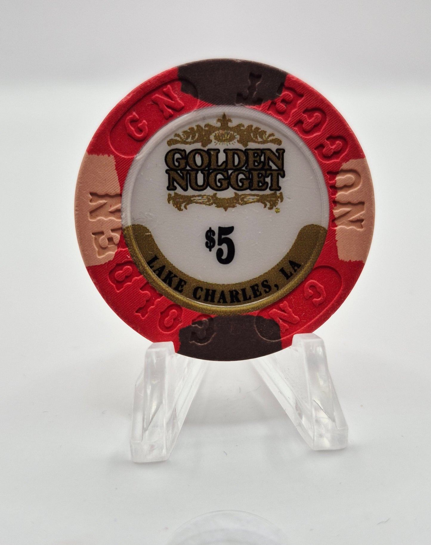 Golden Nugget Hotel Casino Lake Charles Louisiana 2014 $5 Casino Chip