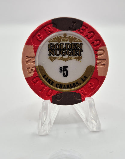 Golden Nugget Hotel Casino Lake Charles Louisiana 2014 $5 Casino Chip