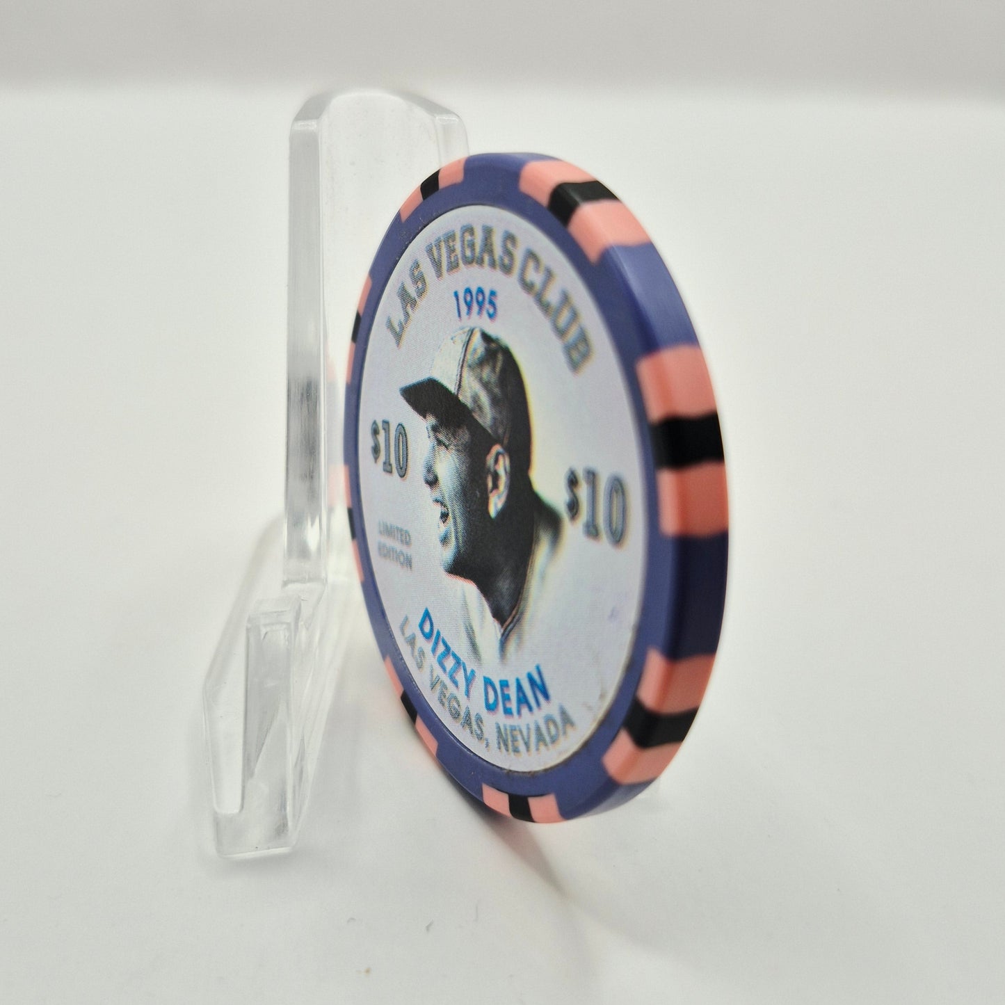 Las Vegas Club Las Vegas Nevada 1995 "Dizzy Dean" $10 Casino Chip N0441