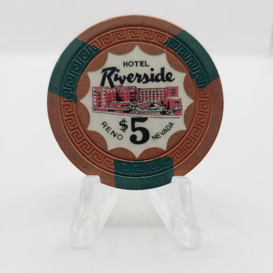 Riverside Hotel Casino Reno  Nevada 1956 $5 Casino Chip N5480