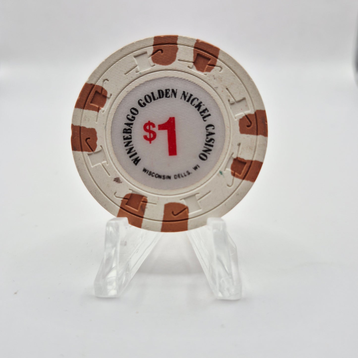 Winnebago Golden Nickel Casino Wisconsin Dells Wisconsin $1 Casino Chip