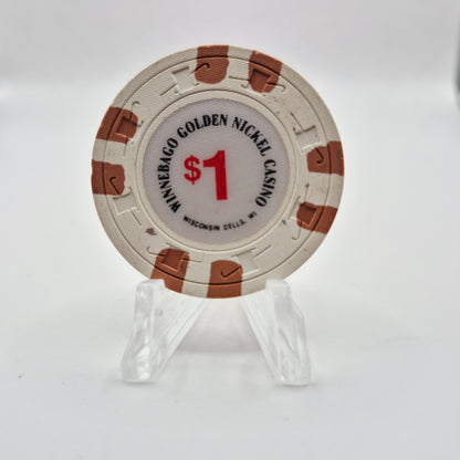 Winnebago Golden Nickel Casino Wisconsin Dells Wisconsin $1 Casino Chip