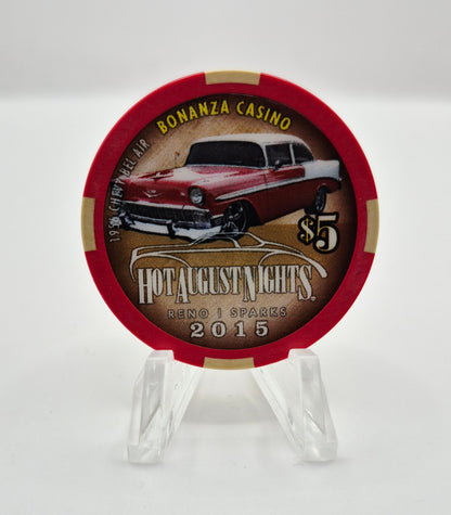 Bonanza Casino Reno Nevada 2015 'Hot August Nights' $5 Casino Chip