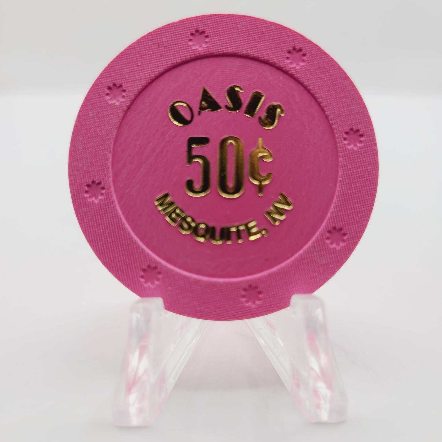 Oasis Resort Hotel Casino Mesquite Nevada 2005 $.50 Casino Chip E4395