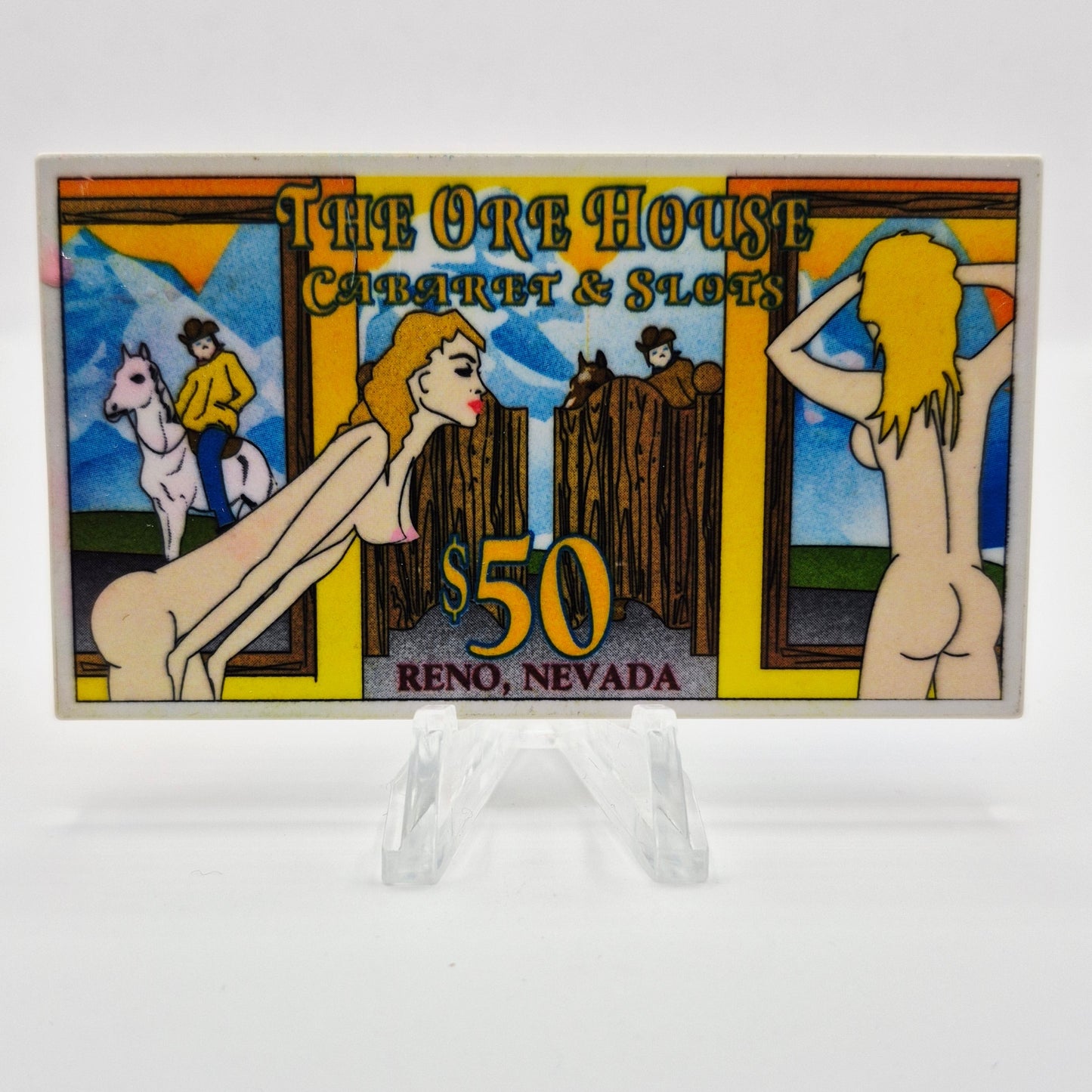 Ore House Brothel Strip Club Reno Nevada 1990's $50 Plaque E8706