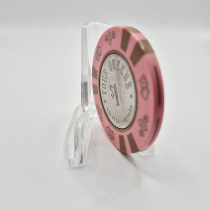 Four Queens Hotel and Casino Las Vegas NV $1 Casino Chip 1978 N1622 *light pink