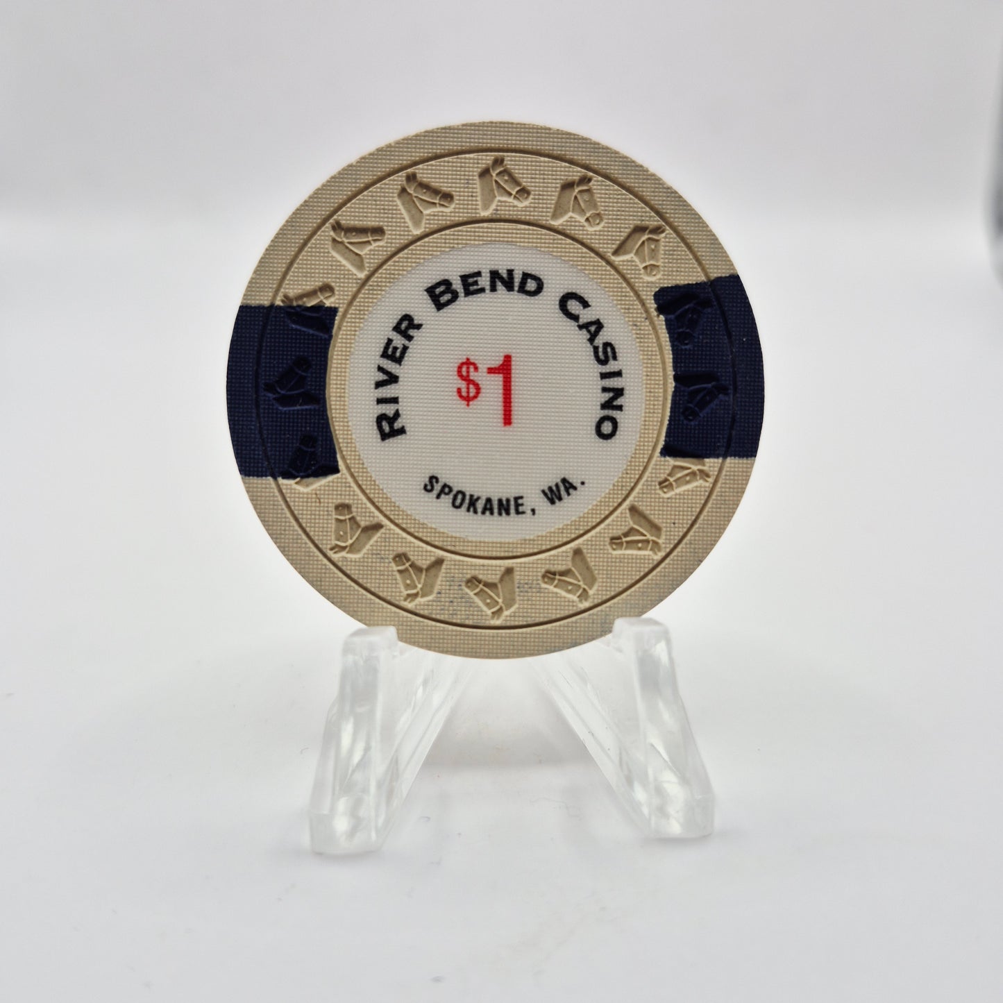River Bend Casino Spokane Washington 'UNCIRCULATED' $1 Casino Chip