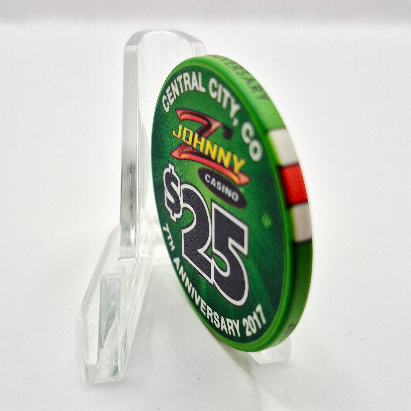 Johnny Z's Casino Central City Colorado '7th Anniversary 2017' $25 Casino Chip