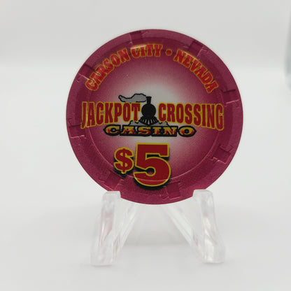 Jackpot Crossing Casino Carson City Nevada 2013 $5 Casino Chip D0984