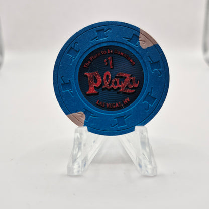 Plaza Hotel Casino Las Vegas Nevada 2015 $1 Casino Chip D1826