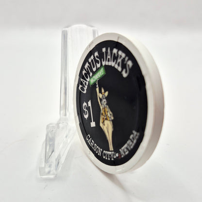 Cactus Jack's Casino  Carson City Nevada 2009 $1 Casino Chip E8722