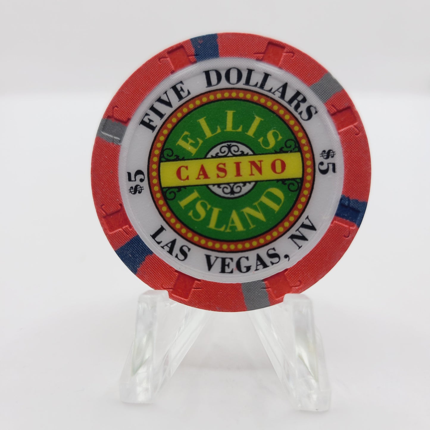 Ellis Island Hotel Casino Las Vegas Nevada 1997 $5 Casino Chip N9608