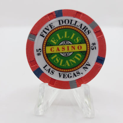 Ellis Island Hotel Casino Las Vegas Nevada 1997 $5 Casino Chip N9608