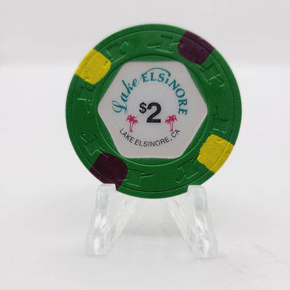 Lake Elsinore Casino Lake Elsinore California $2 Casino Chip (Worn)