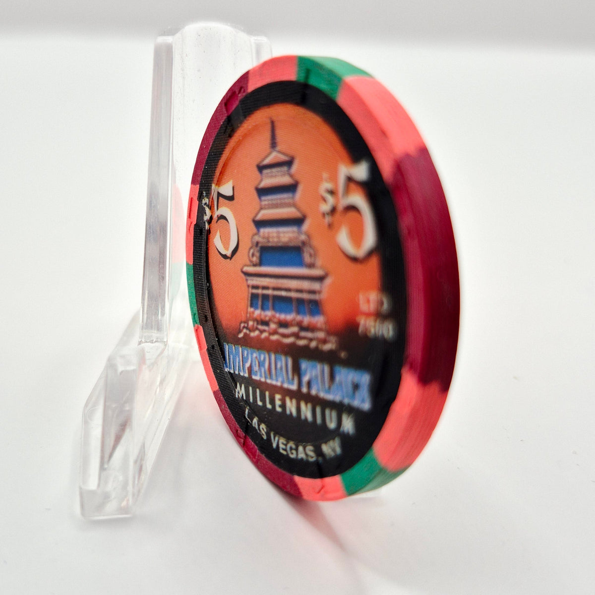 Imperial Palace Hotel Casino Las Vegas Nevada 1999 "Millennium" $5 Casino Chip V4687