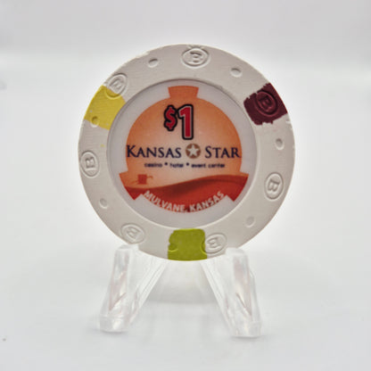 Kansas Star Hotel Casino Mulvane Kansas $1 Casino Chip *circulated