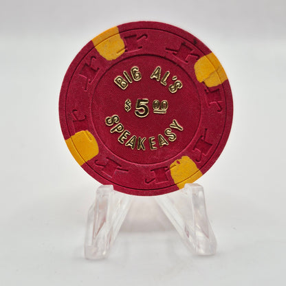Big Al's Speakeasy Las Vegas Nevada 1980 $5 Casino Chip N2368