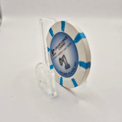 Grand Lodge Casino Incline Village Nevada 2015 $1 Casino Chip D2330