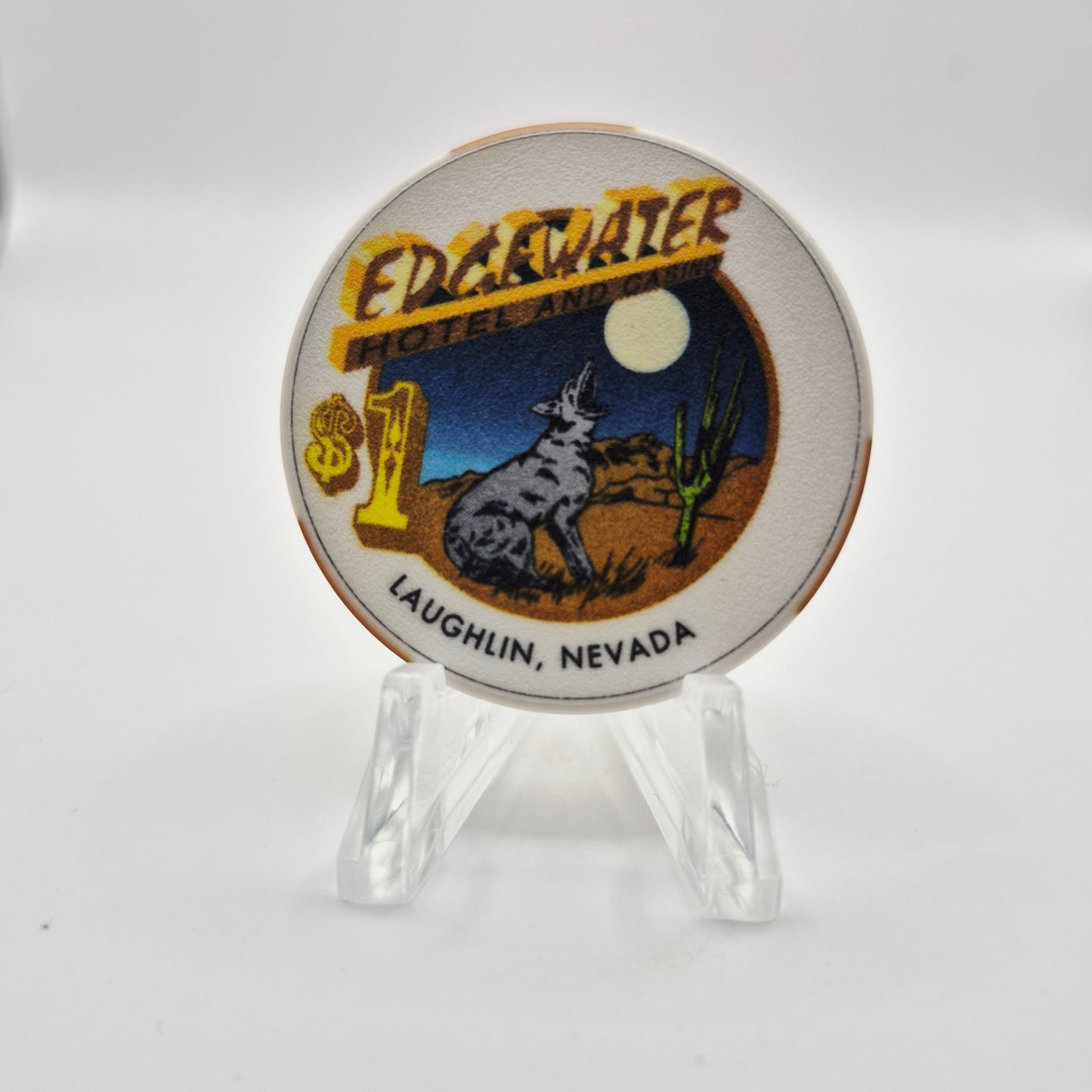 Edgewater Casino Laughlin Nevada "Satin" $1 Casino Chip N0681.1 *Circulated