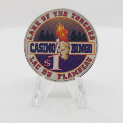 Lake of the Torches Resort Casino Lac Du Flambeau Wisconsin $1 Casino Chip