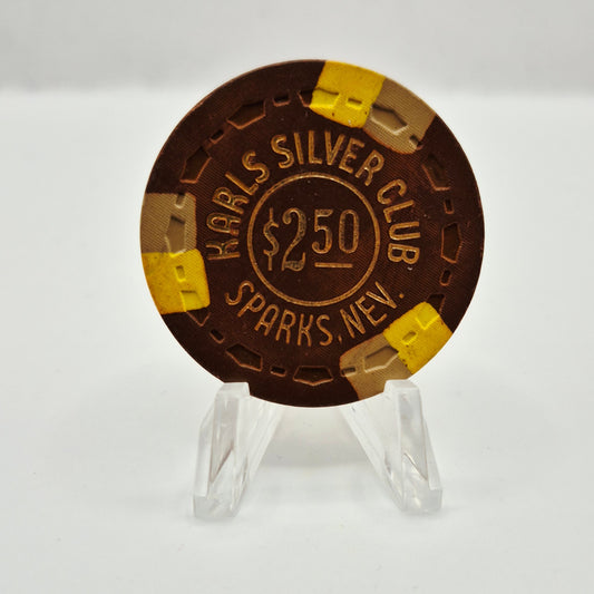 "Karl's" Silver Club Hotel Casino Sparks Nevada 1978 $2.50 Casino Chip N7026