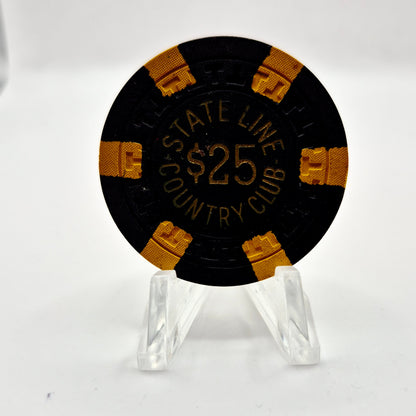 Stateline Country Club Lake Tahoe Nevada 1953 $25 Casino Chip N5041