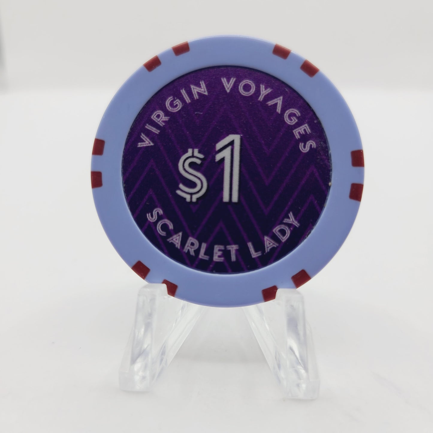 Virgin Voyages Cruise Ship Plantation Florida "Scarlet Lady" $1 Casino Chip
