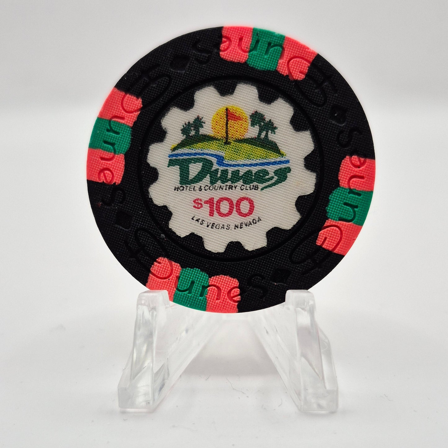 Dunes Hotel Casino Las Vegas Nevada 1989 $100 Casino Chip N4450