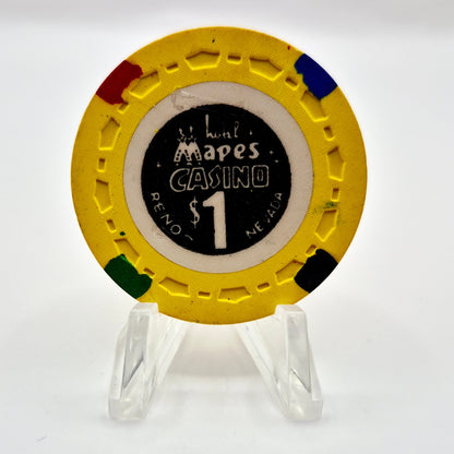 Mapes Hotel Casino Reno Nevada 1964 $1 Casino chip N5233.1 'TM Stamped in one side'