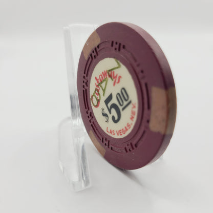 Castaways Casino Las Vegas Nevada 1960's $5 Casino Chip N1439.C (Canceled with ZAB)
