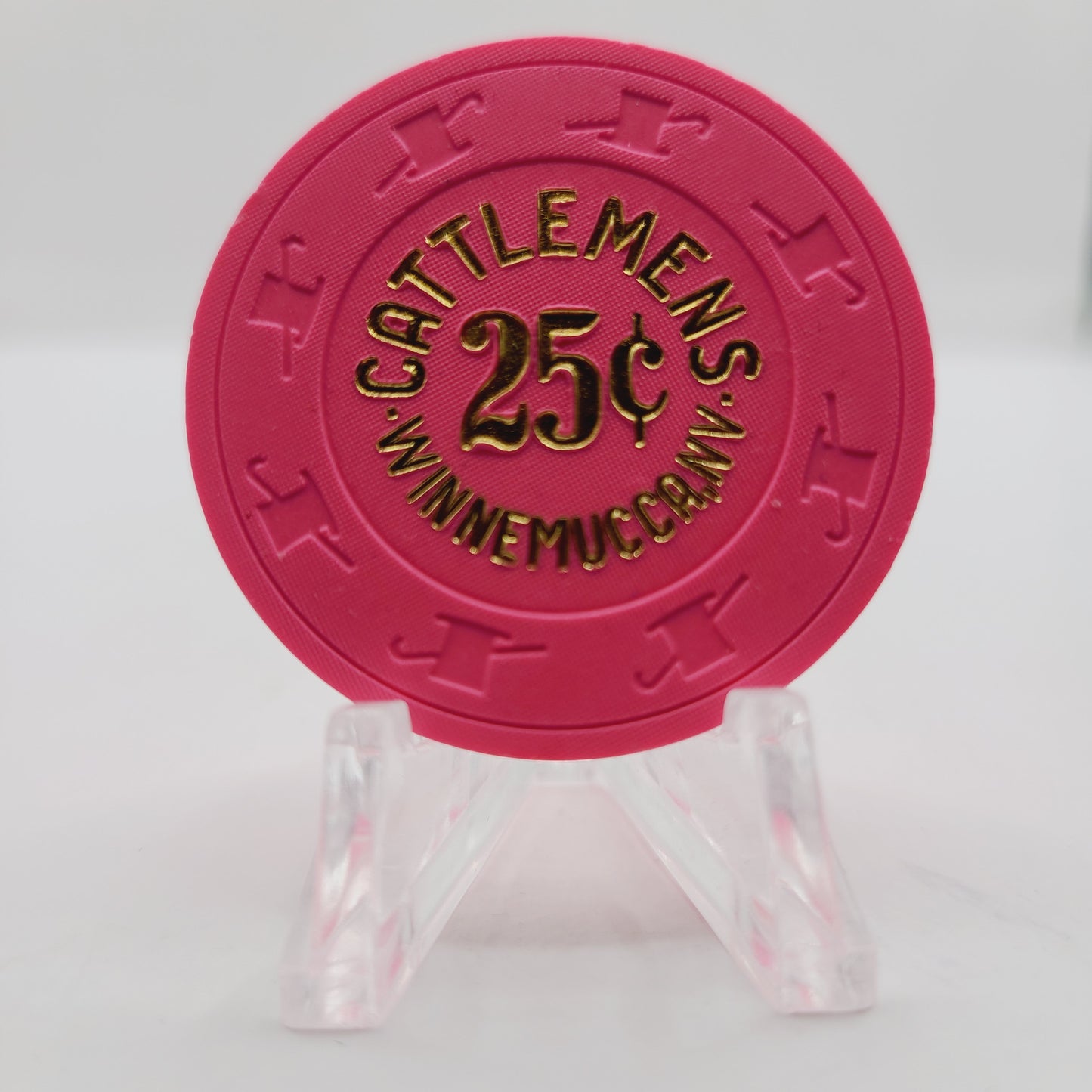 Cattlemens Casino Winnemucca Nevada 1985 $.25 Casino Chip N3060