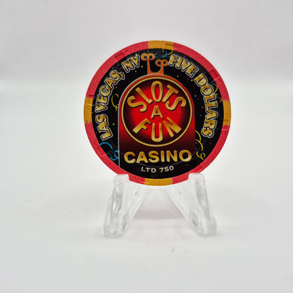 Slots-A-Fun Las Vegas Nevada 2004 'Rodeo Days' LE $5 Casino Chip E4254