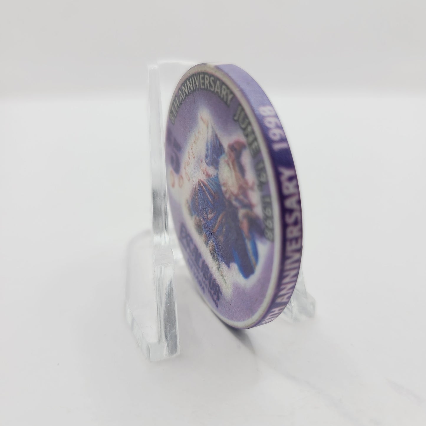 Excalibur Hotel Casino Las Vegas Nevada 1998 "8th Anniversary" $5 Casino Chip N9615