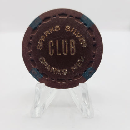 The Silver Club Hotel Casino Sparks Nevada 1971 $5 "Good at Poker Table Only" Casino Chip V1508