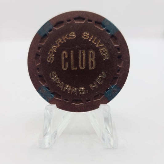 The Silver Club Hotel Casino Sparks Nevada 1971 $5 "Good at Poker Table Only" Casino Chip V1508