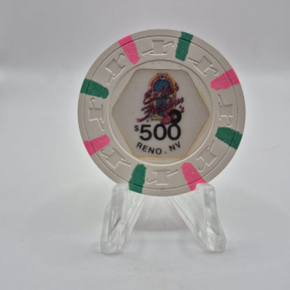 Eddie's Fabulous 50's Casino Reno NV 1980's  $500 Casino Chip N7127 *SHARP