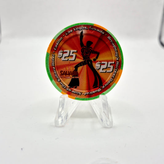 Sahara Hotel Casino 2004 "Saturday Night Fever" $25 Casino Chip E3710 **VERY SHARP **