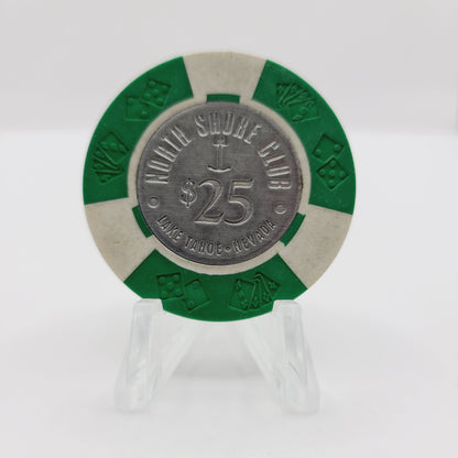 North Shore Club Crystal Bay/Lake Tahoe NV $25 Casino Chip 1965 N5389