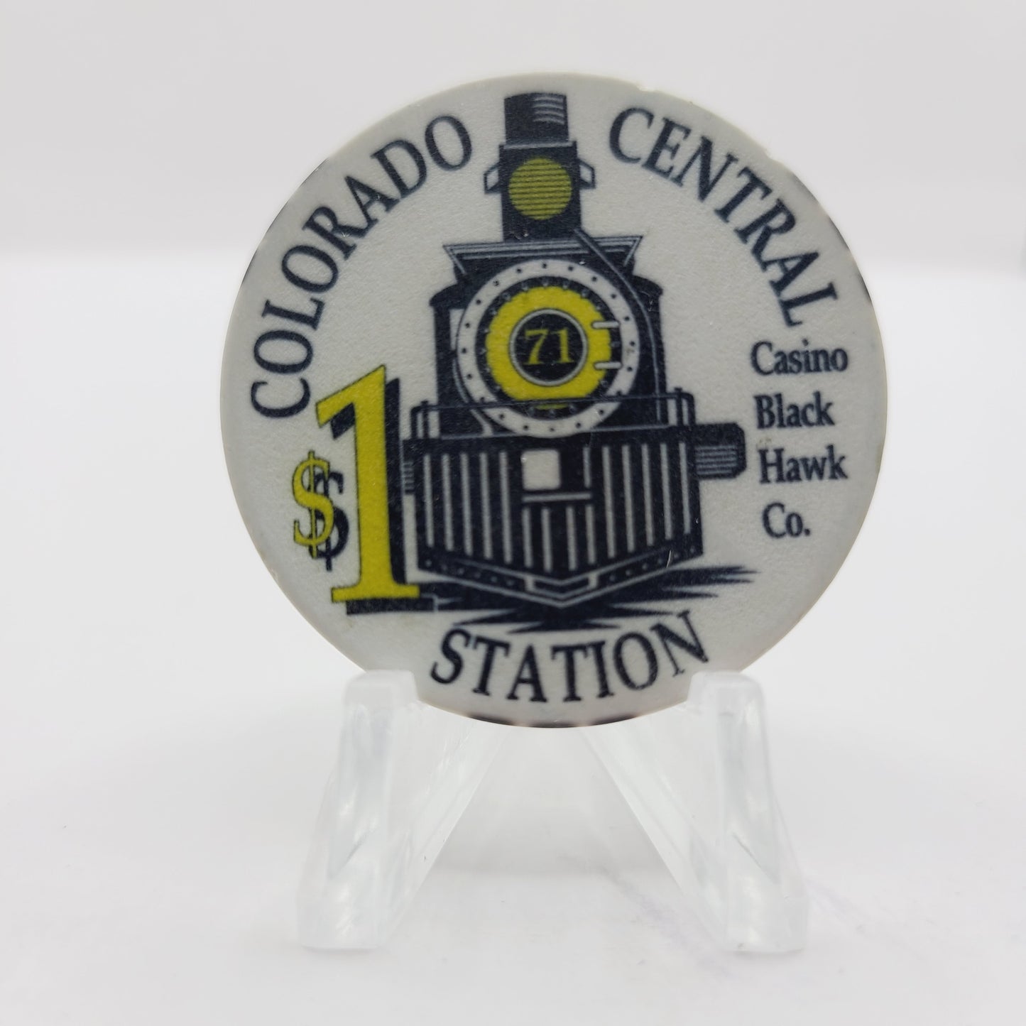 Colorado Central Station Casino Black Hawk Colorado 1993 $1 Casino Chip