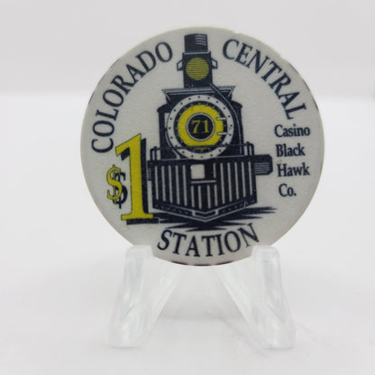 Colorado Central Station Casino Black Hawk Colorado 1993 $1 Casino Chip