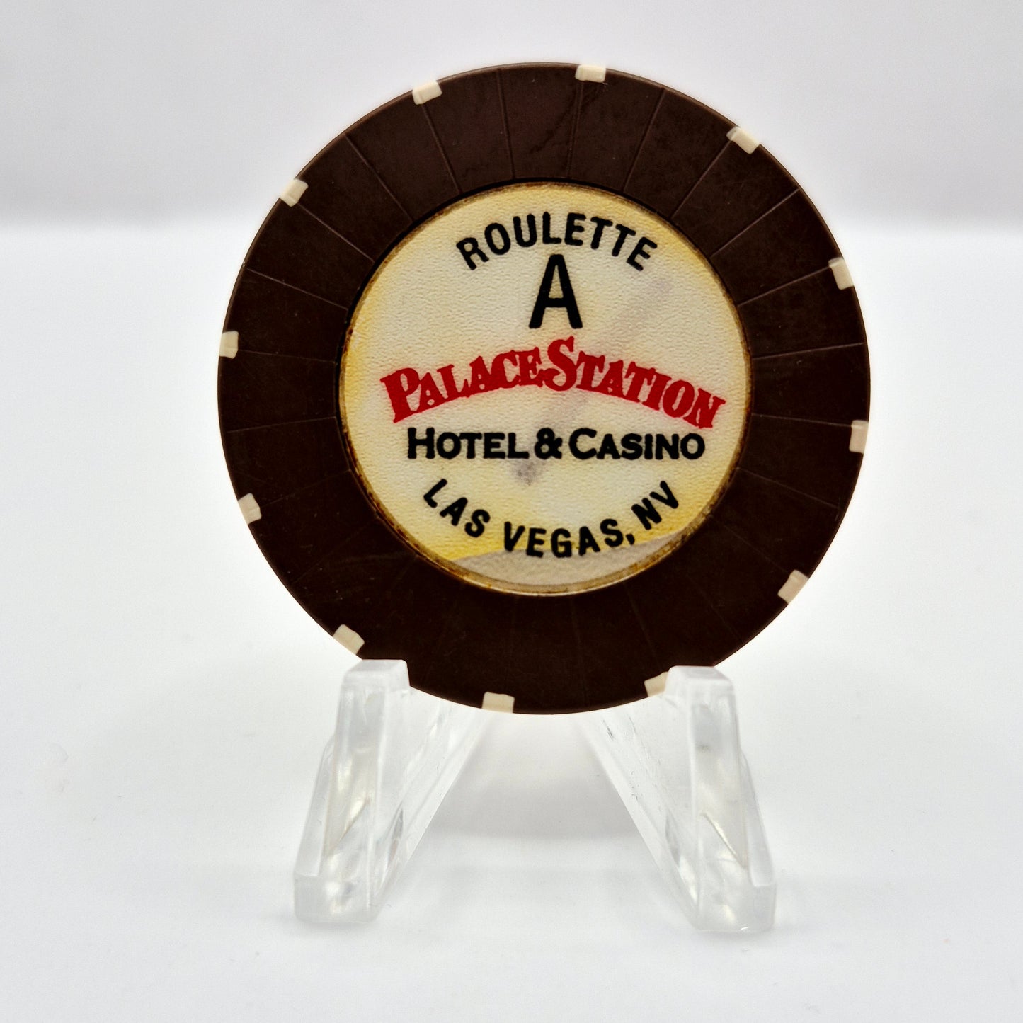 Palace Station Hotel Casino Las Vegas Nevada Roulette Brown A Casino Chip