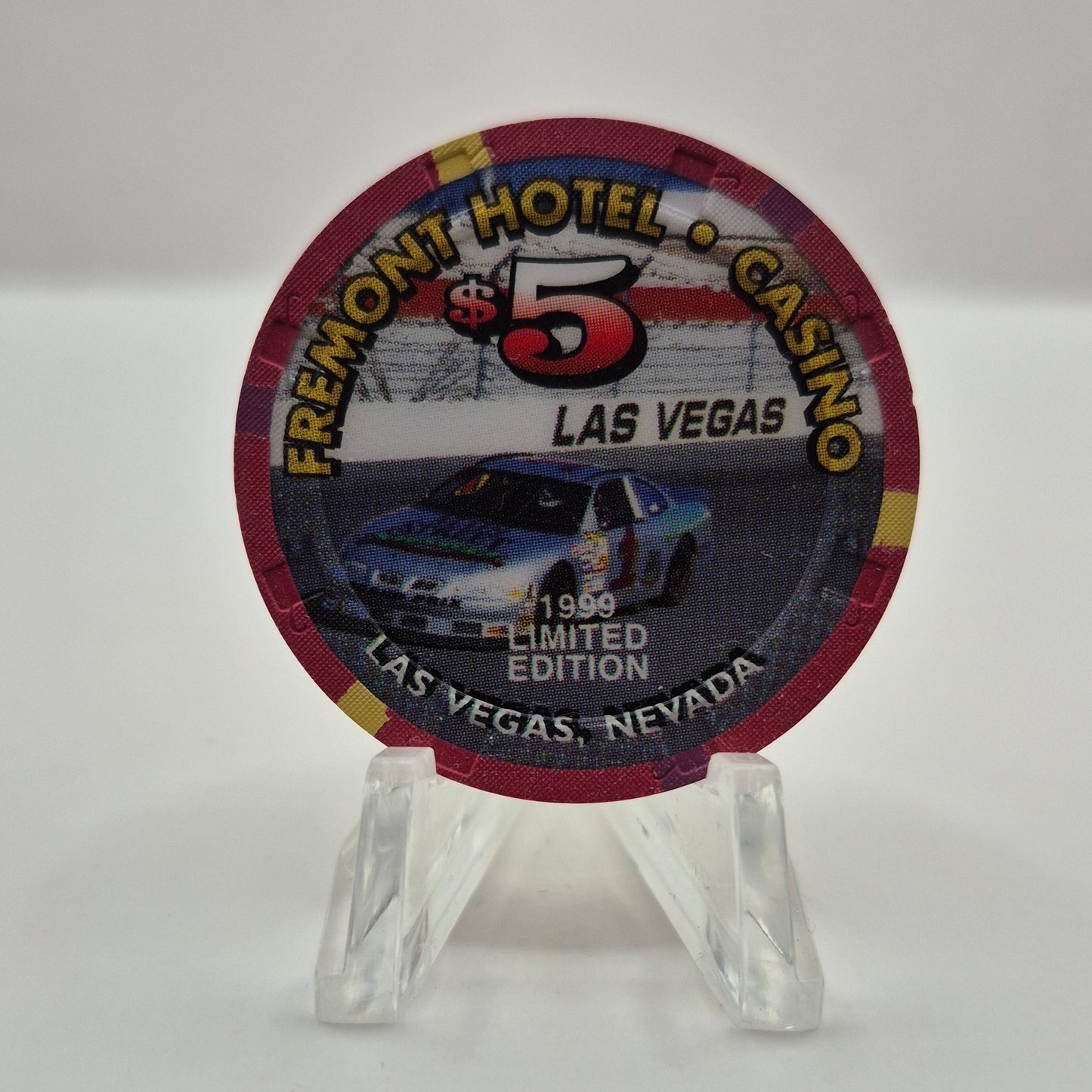 Fremont Hotel Casino Las Vegas Nevada 1999 $5 'Richard Petty' Casino Chip V2559