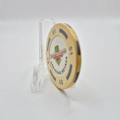 Boulder Station Casino Las Vegas Nevada 1990's $1 Casino Chip *Cream