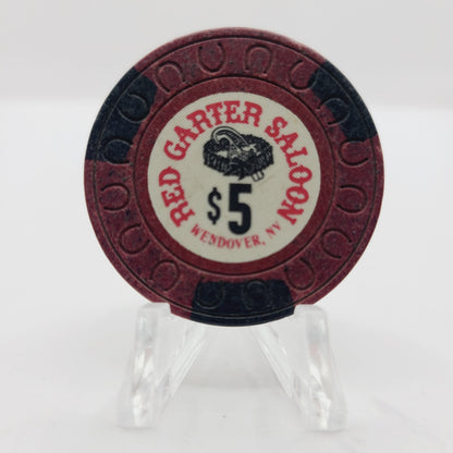Red Garter Hotel Casino Wendover Nevada 1981 $5 Casino Chip N3317
